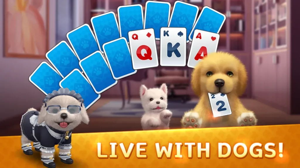 Solitaire Dog TriPeaks - интуитивная 3D-графика