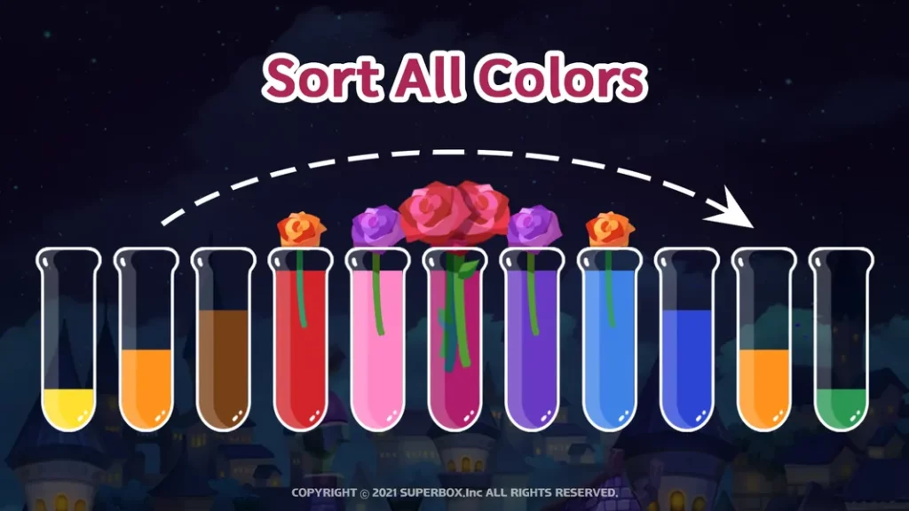 Sort Master — игра-головоломка в сочетании с задачами по сортировке цветной воды