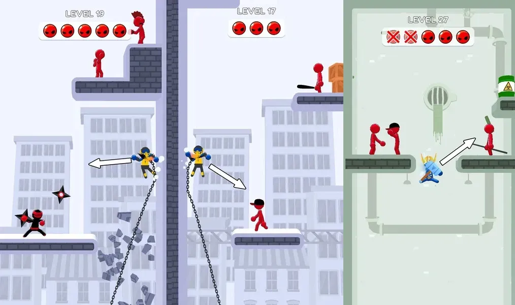 Stickman Teleport Master 3D - убить их всех