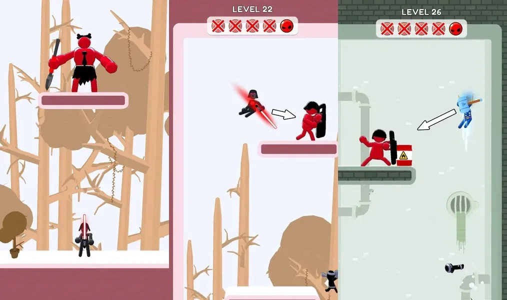 Получайте награды и скины в игре Stickman Teleport Master 3D