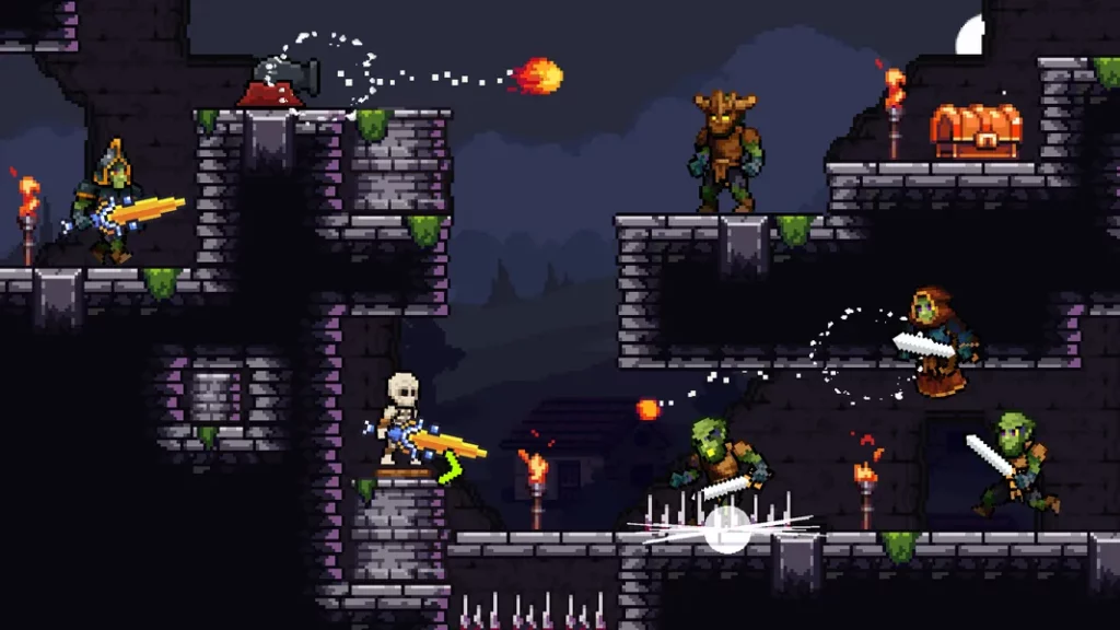 Ретро-графика и управление в игре Apple Knight: Dungeons