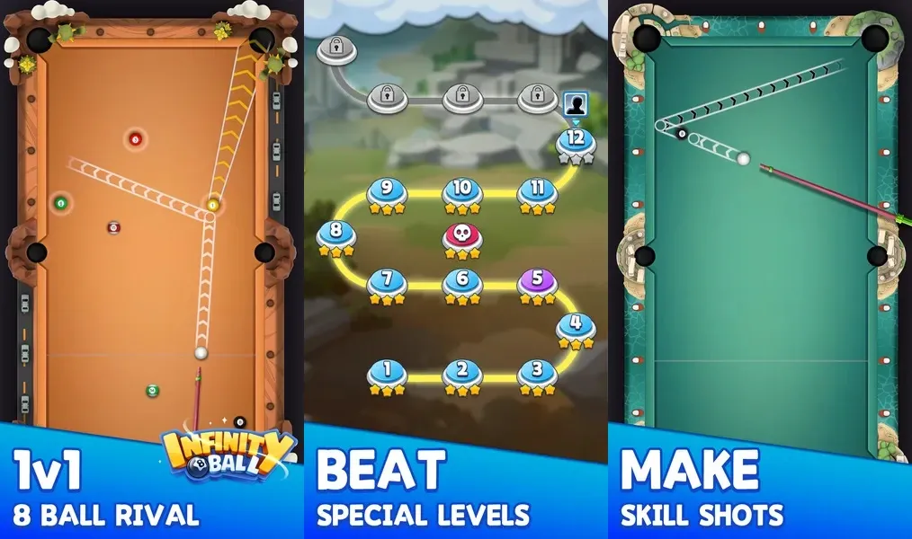 Реалистичная 3D-графика в игре Infinity 8 Ball