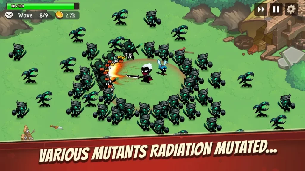 Красочная мультяшная графика в игре Shadow Survival