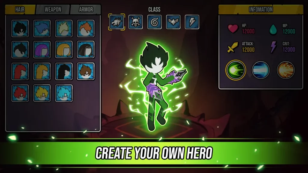 Графика и звук в игре Super Stickman Dragon Warriors