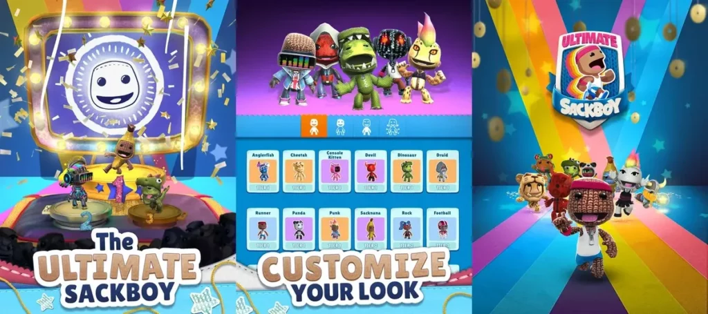 Качественная мультяшная графика в игре Ultimate Sackboy