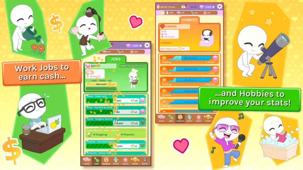 Красивые изображения в стиле аниме в игре Blush Blush