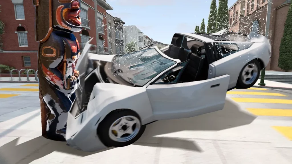 Открывайте новые уровни в игре Mega Car Crash Simulator