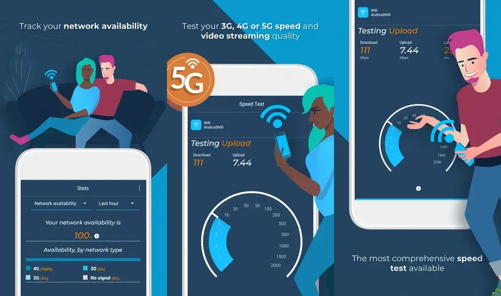 Удобный интерфейс в приложении Opensignal