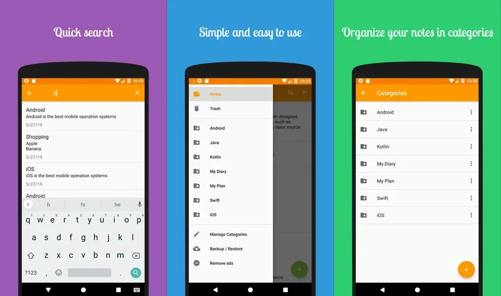 Simple Notes / Простые заметки — приложение для создания заметок, сочетающее в себе базовые и расширенные функции