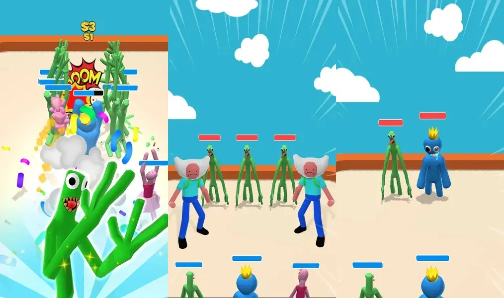 Super Monster: Rainbow Friends — аркадная игра в сочетании с механикой слияния