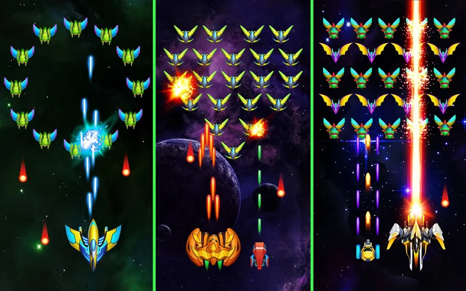 Красочная графика в игре Galaxy Invader: Alien Shooting