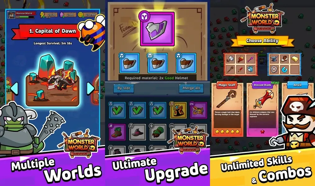 Выжить даже в мультиплеере в Monster World: Survival.io