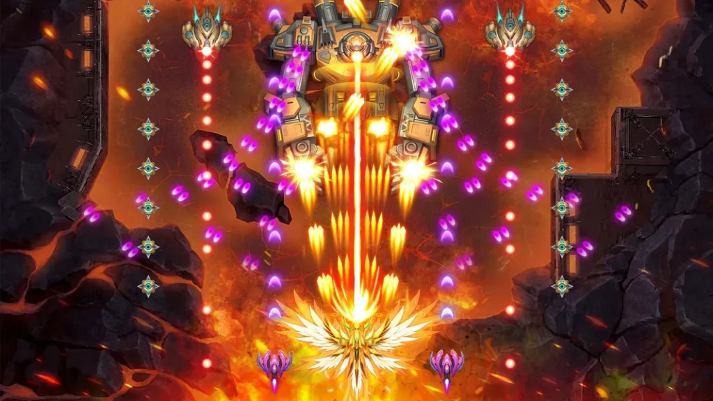 Детальный дизайн 3D графика в игре Raiden Fighter: Alien Shooter