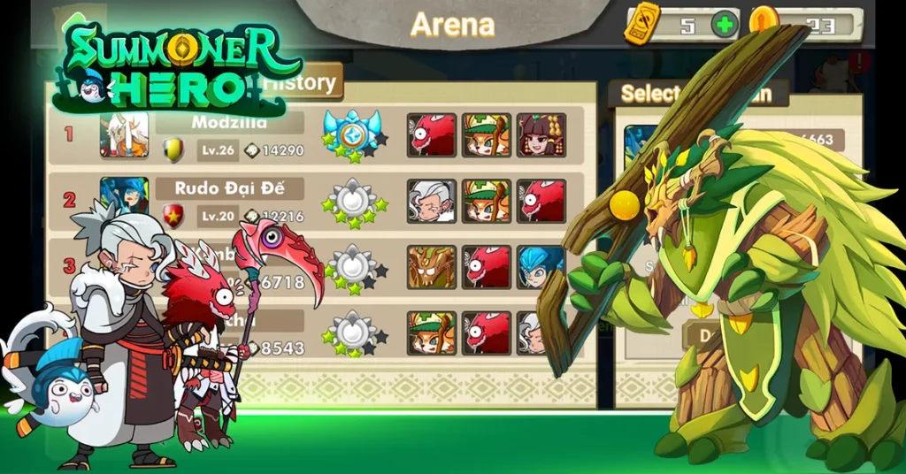 Захватывающий сюжетный режим в игре Summoner Hero