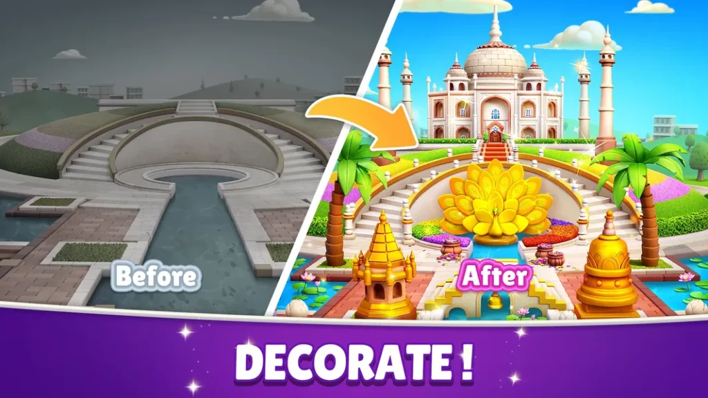 Выполните все испытания, чтобы победить в игре Travel Match