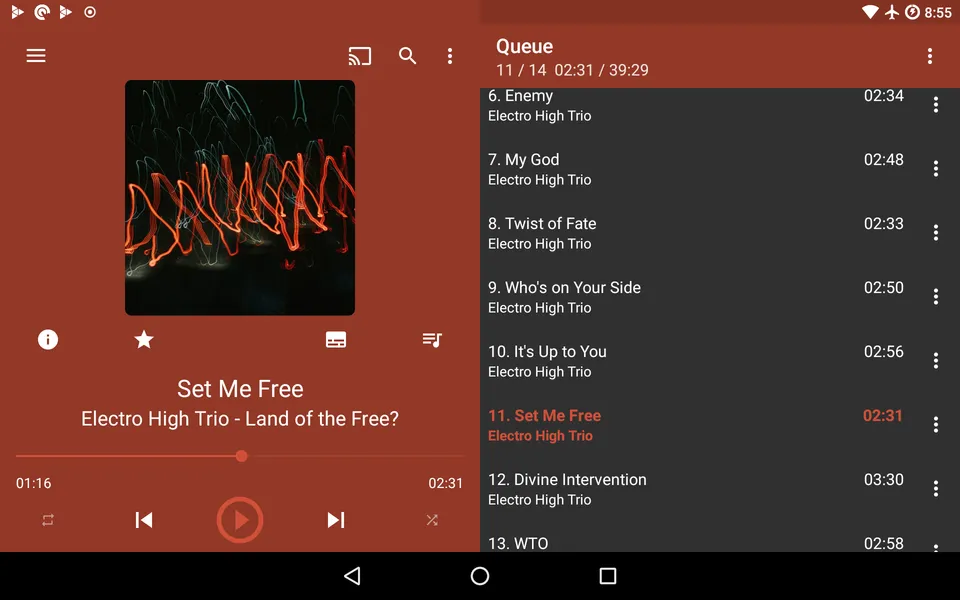 GoneMAD Music Player - интуитивно понятный современный интерфейс