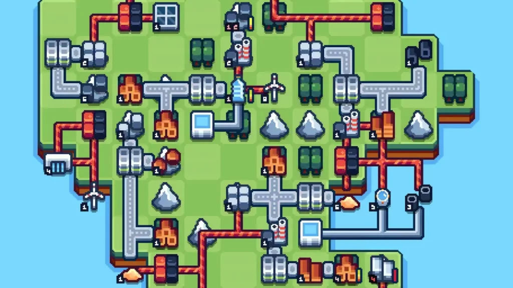 Управление ресурсами играет важную роль в игре Production Chain Tycoon