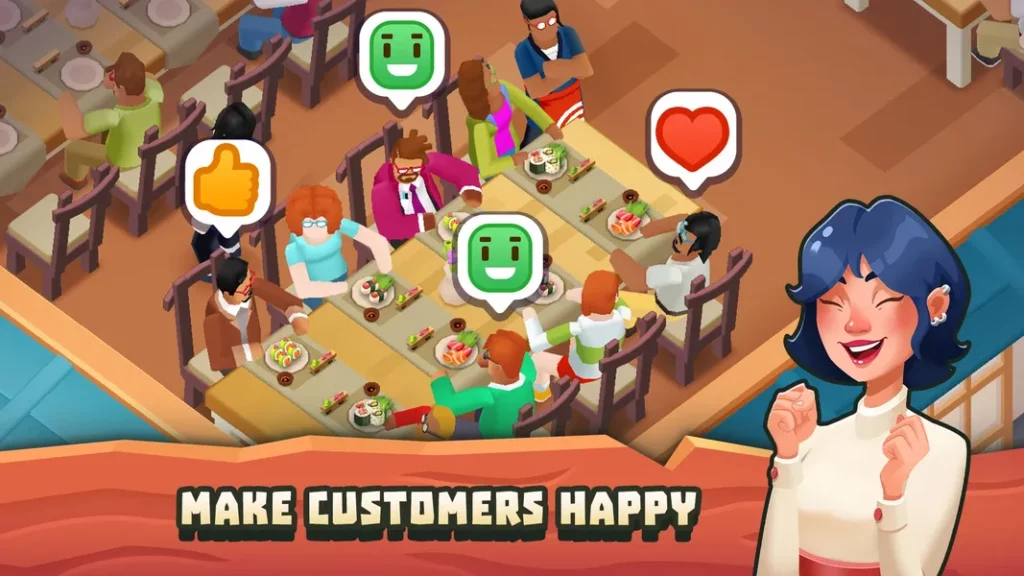 Sushi Empire Tycoon - постарайтесь достичь успеха как можно быстрее