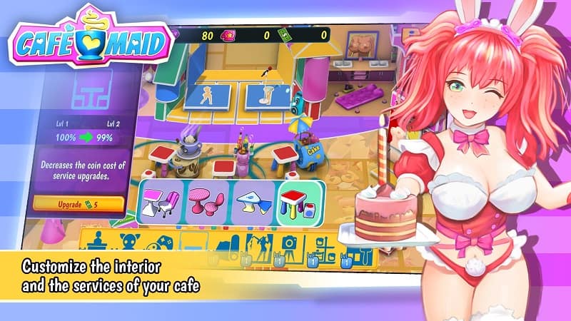 Создайте красивое пространство для кафе в игре Cafe Maid