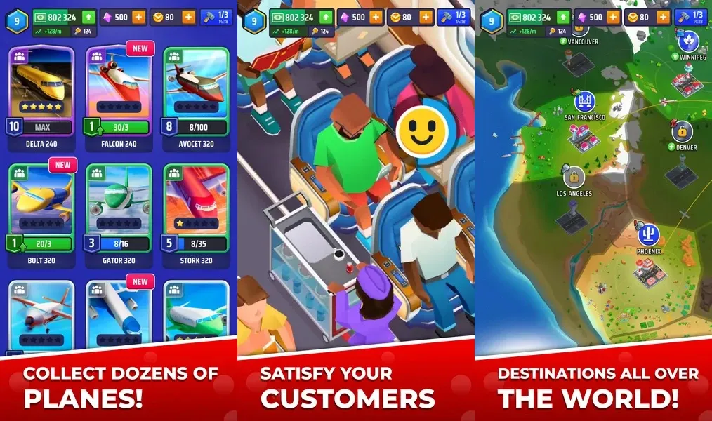 Развивайте свой бизнес в игре Idle Airplane Inc. Tycoon