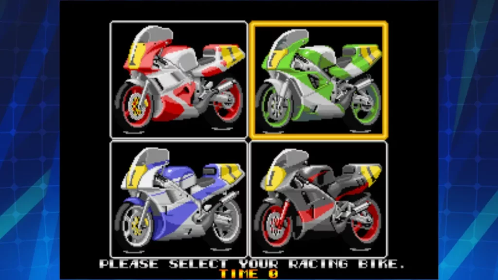 Наслаждайтесь опытом гонок по всему миру в игре RIDING HERO ACA NEOGEO