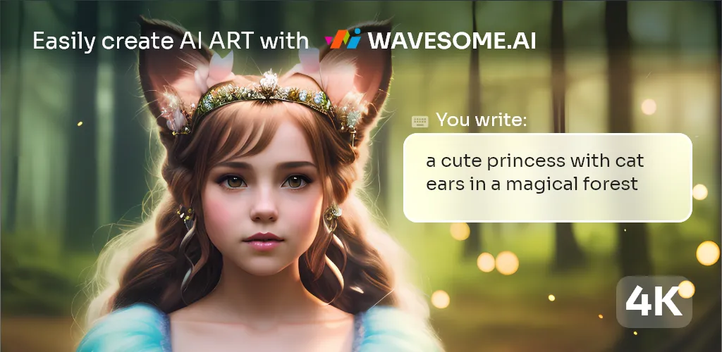 Wavesome.AI Image Generator - присоединяйтесь к огромному сообществу и делитесь своими работами