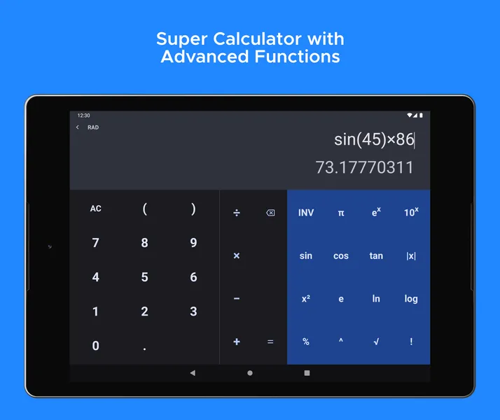 Calculator Plus – универсальное приложение-калькулятор, объединяющее инструменты для решения математических задач