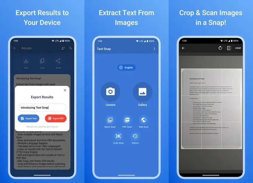 Text Snap — приложение для эффективного преобразования изображения в текст