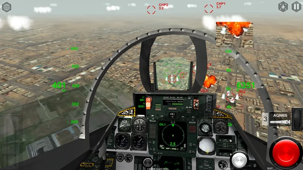 Высококачественная 3D-графика в игре AirFighters