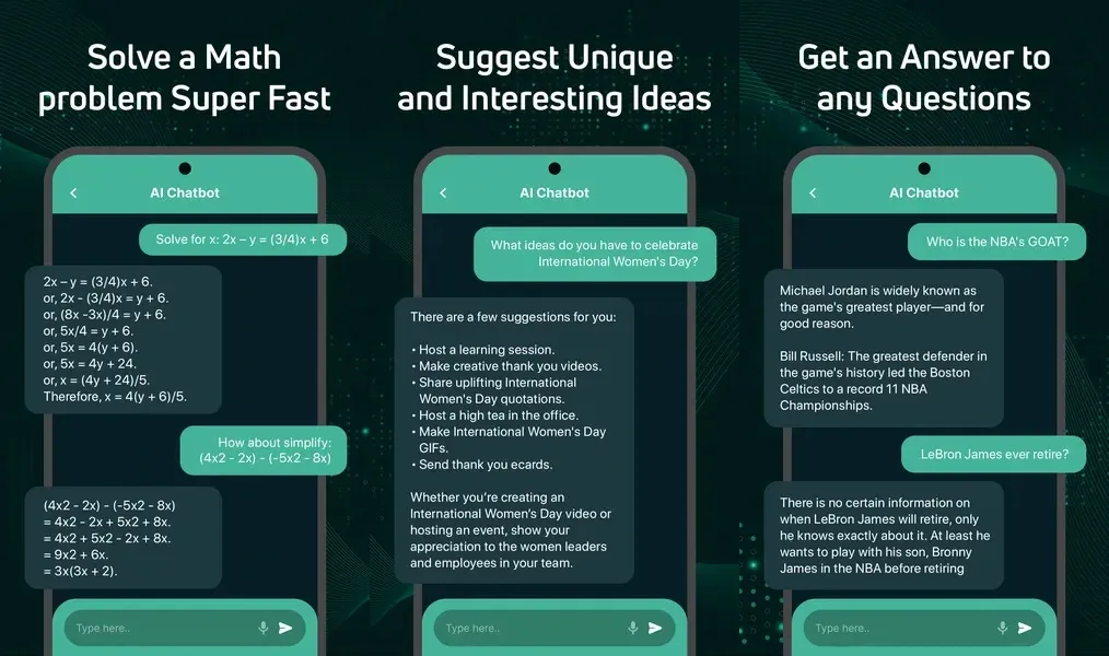 Chat AI: AI Chatbot App - дружественный интерфейс, легко добраться