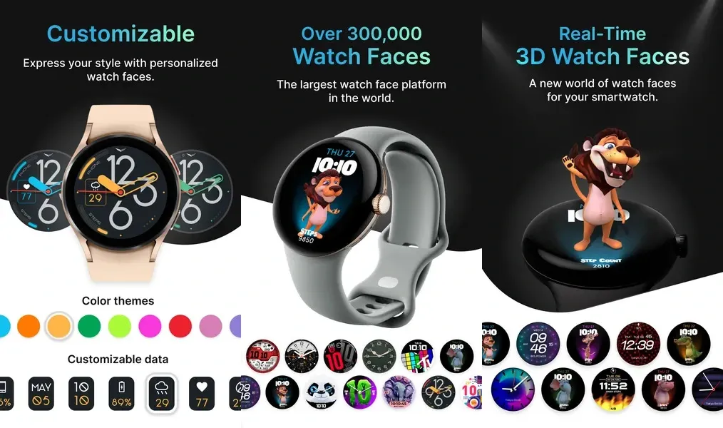 Facer Watch Faces - не все циферблаты бесплатны