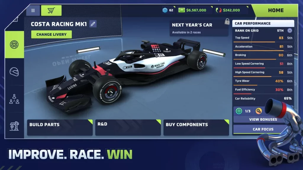 Выработайте эффективную тактику, чтобы побеждать в игре Motorsport Manager 4