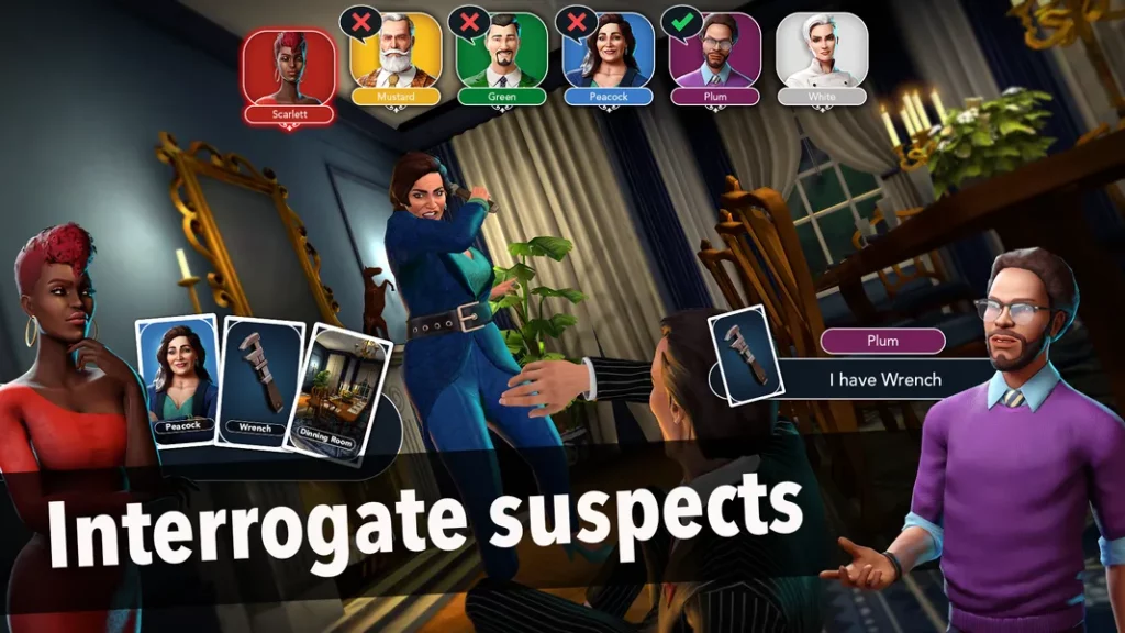 Различные режимы игры в Cluedo 2023 Edition