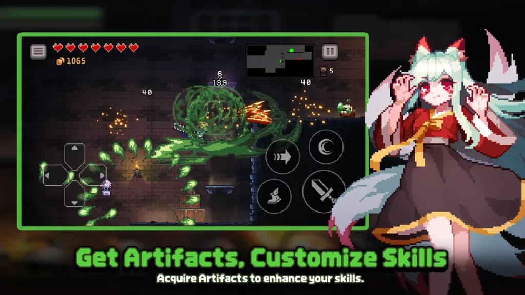 Графика и звук довольно хорошие в игре Dungeon Slasher