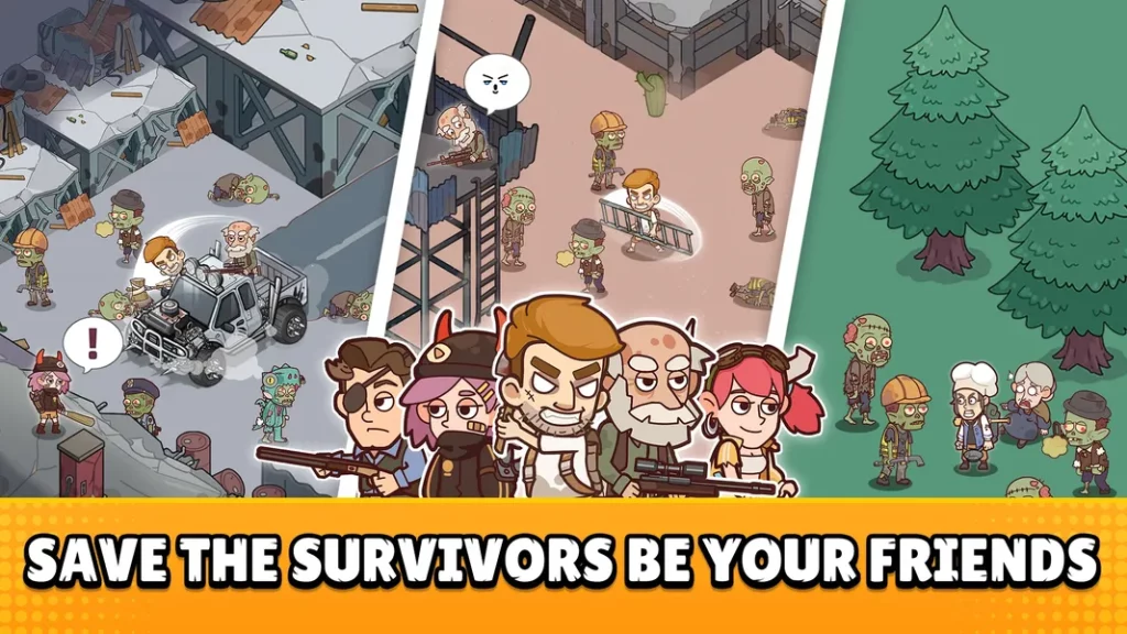 Постройте убежище в игре Mini Survival: Zombie Fight