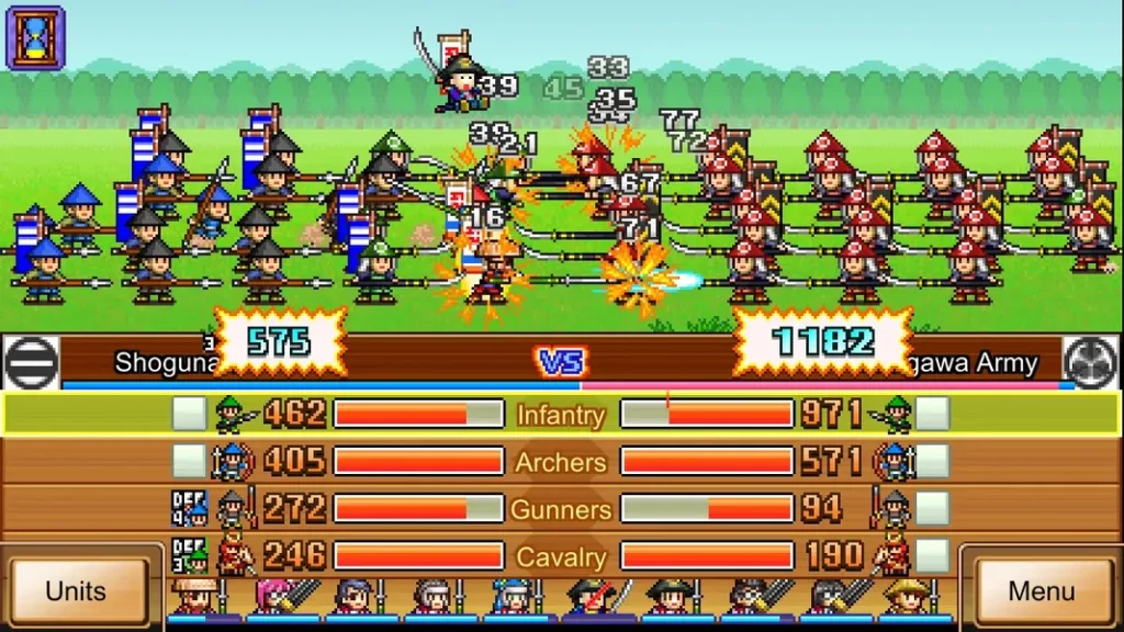 Знакомая 2D-пиксельная графика в игре Ninja Village