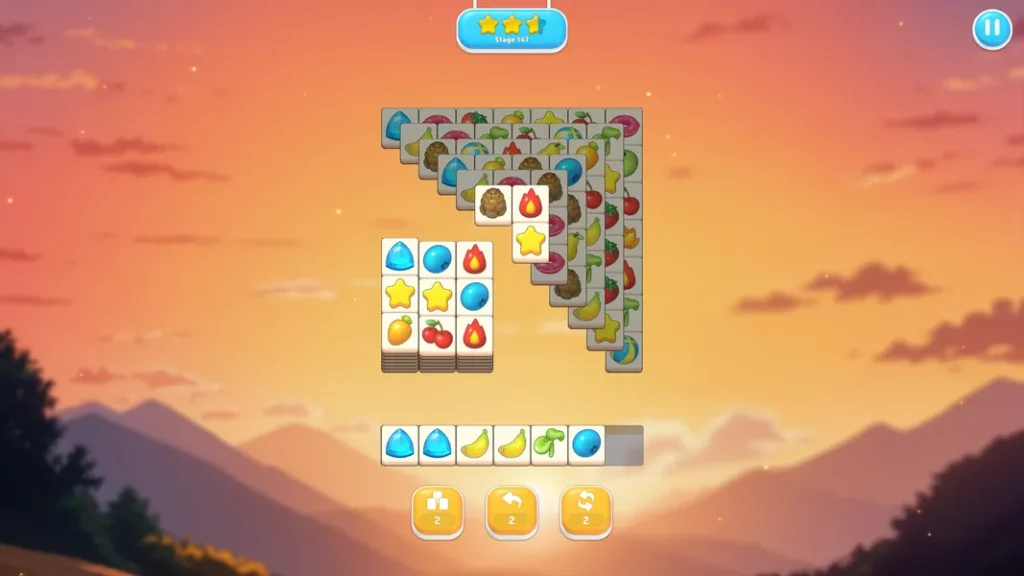 Triple Tile Quest – казуальная игра, в которой нужно найти и сопоставить три одинаковые плитки