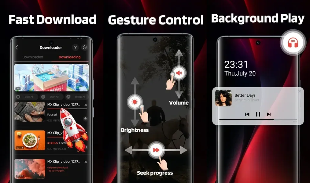 Множество других выдающихся функций в приложении Vidma Player