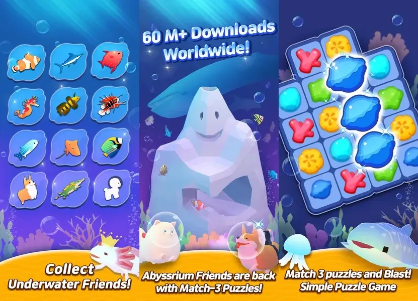 AbyssRium Match – игра «три в ряд» в сочетании с элементом строительства аквариума