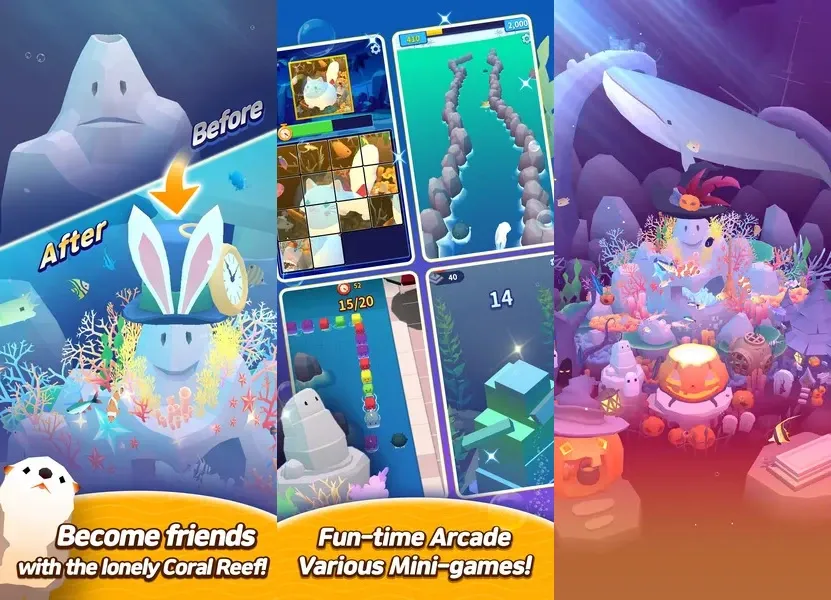 Привлекательная графика и звук в игре Abyssrium Match