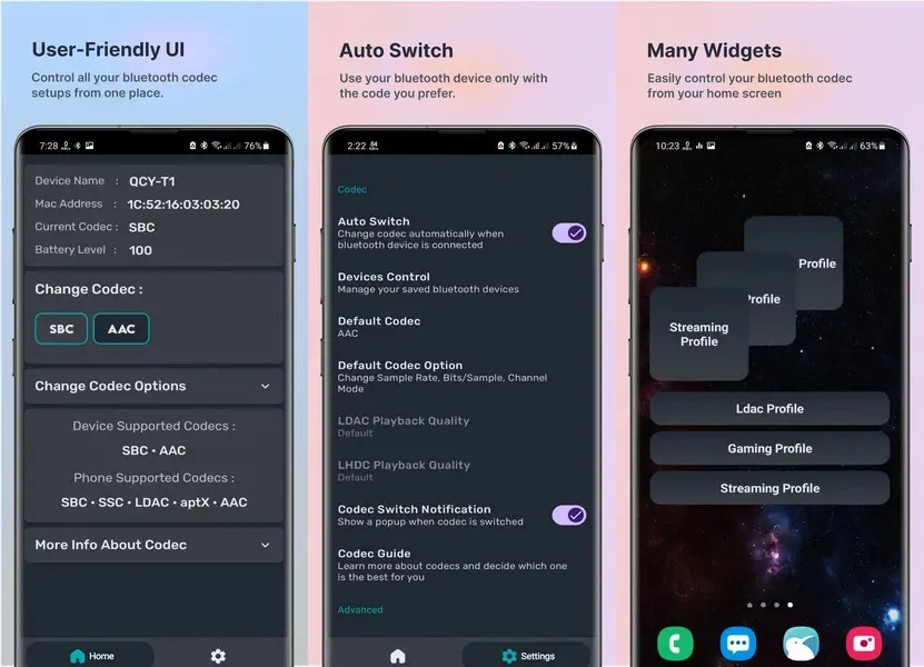 Bluetooth Codec Changer - интуитивно понятный интерфейс, подробная инструкция в приложении