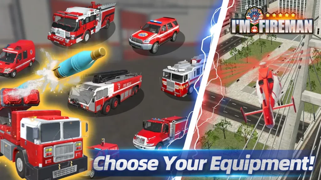 Исследуйте огромный современный город в игре I'm Fireman
