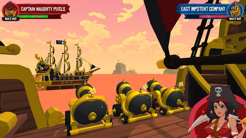 Сразитесь с другими пиратскими бандами в море в игре Pirate Booty