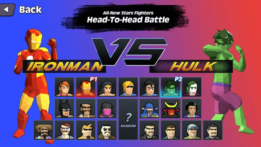 Система персонажей в игре Street Fighter Hero