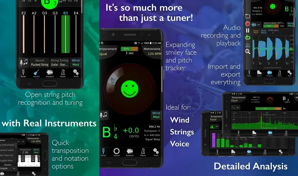 TonalEnergy Tuner & Metronome - поиск аккордов для каждого инструмента