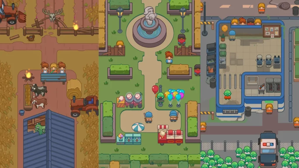 Исследуйте множество регионов по всему миру в игре Idle Outpost