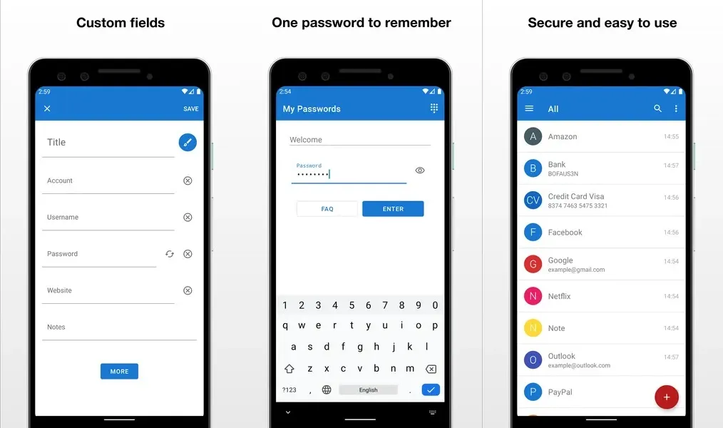 Безопасная синхронизация с помощью My Passwords Manager