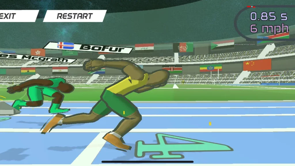 Забеги разделены на группы по дистанции в игре Speed Stars
