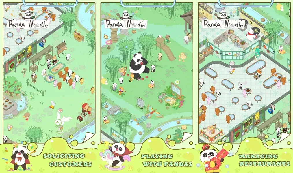 Привлекайте больше клиентов в игре Panda Noodle