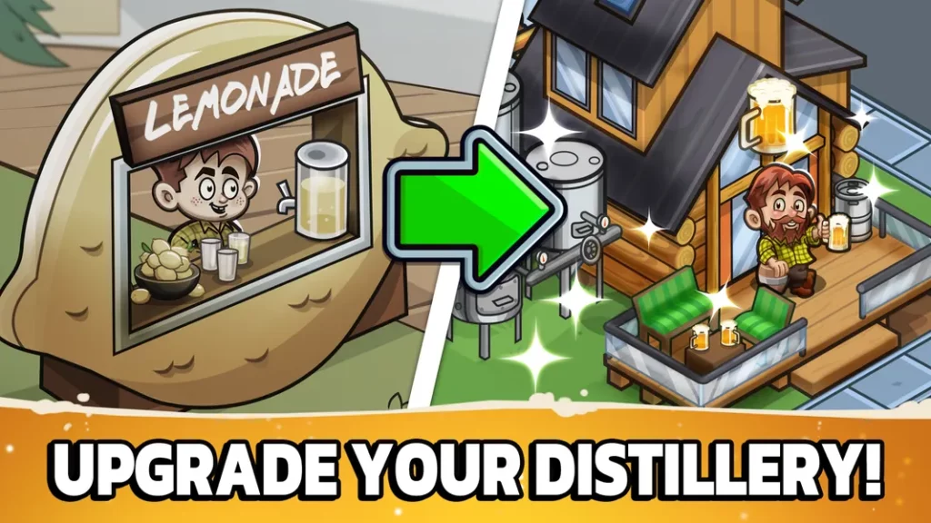 Расширяйте свою бизнес-империю в игре Idle Distiller Tycoon